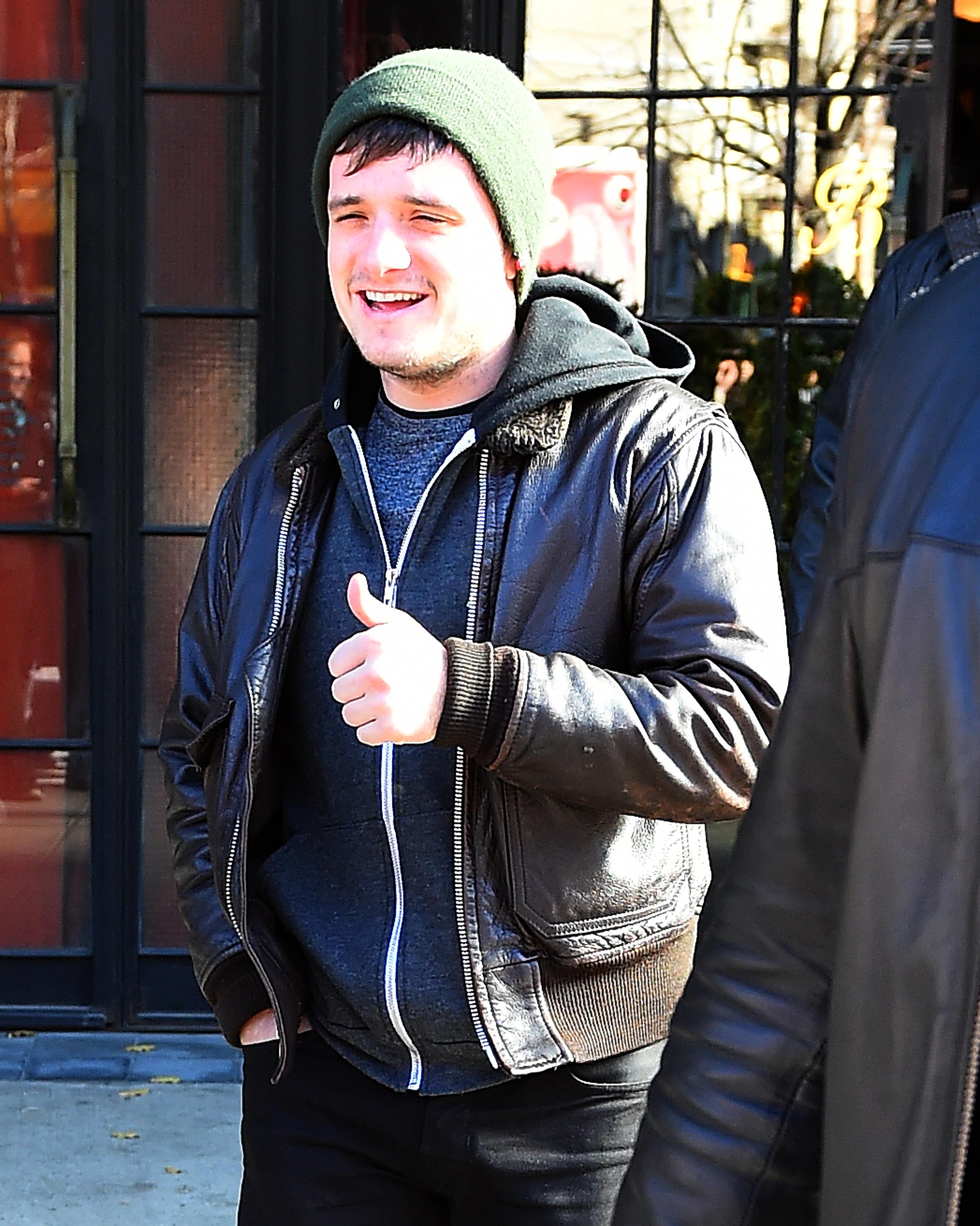 Josh Hutcherson leaves the Bowery Hotel in New York City