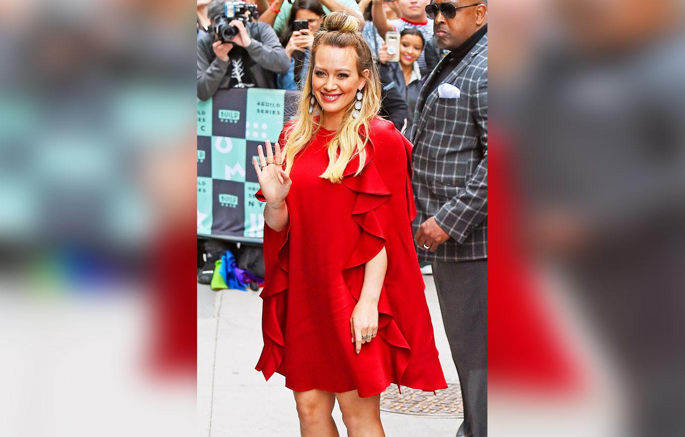 Pregnant hilary duff east sushi triggers insta moms 1