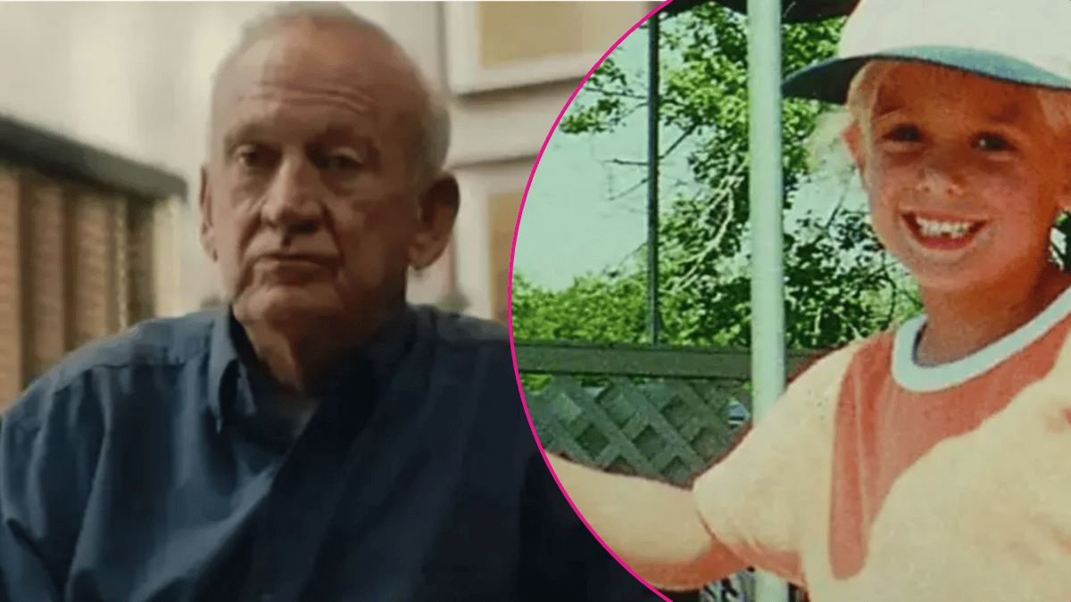 Composite photo of JonBenét Ramsey and her dad.