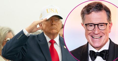 Composite photo of Donald Trump and Stephen Colbert.