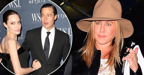 Jennifer aniston smirk brad pitt angelina jolie divorce nyc ok long
