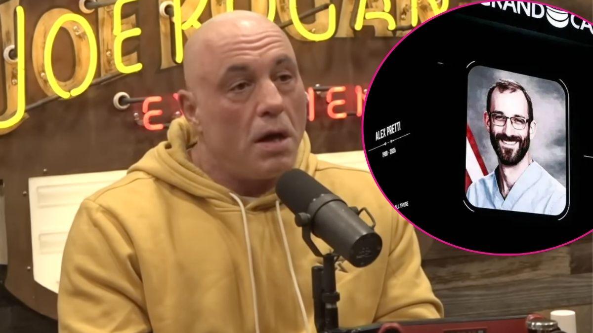 Composite photo of Joe Rogan and Alex Pretti