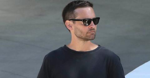 *EXCLUSIVE* Tobey Maguire says goodbye to his ex wife Jennifer Meyer after a Mother’s Day celebration