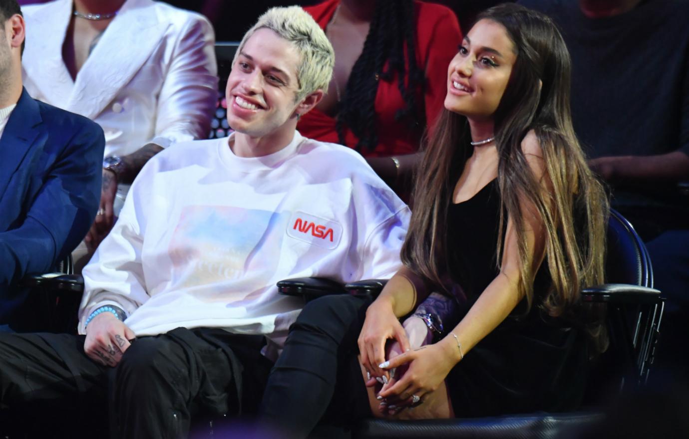 The Ariana Grande and Pete Davidson relationship timeline involved a hot and heavy scene at the VMAs.