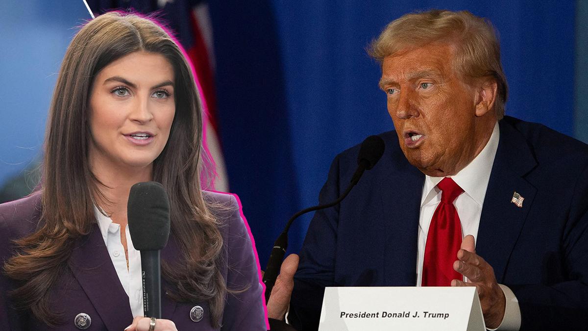 Composite photo of Kaitlan Collins and Donald Trump