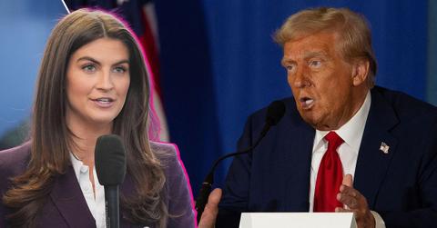 Composite photo of Kaitlan Collins and Donald Trump