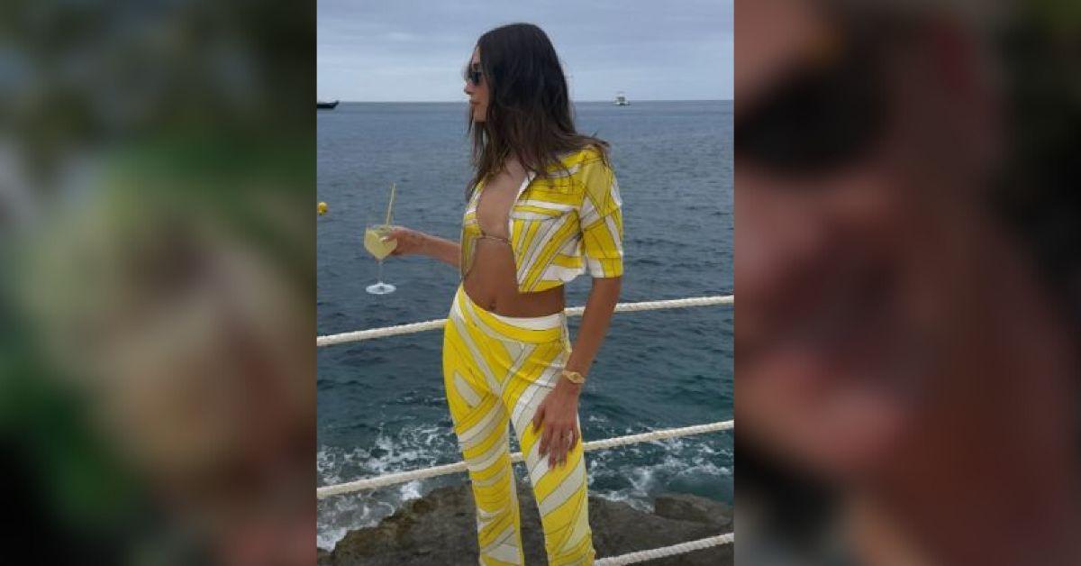 Hailey Bieber Appears to Go Braless In Hidden String Bikini Top Photos