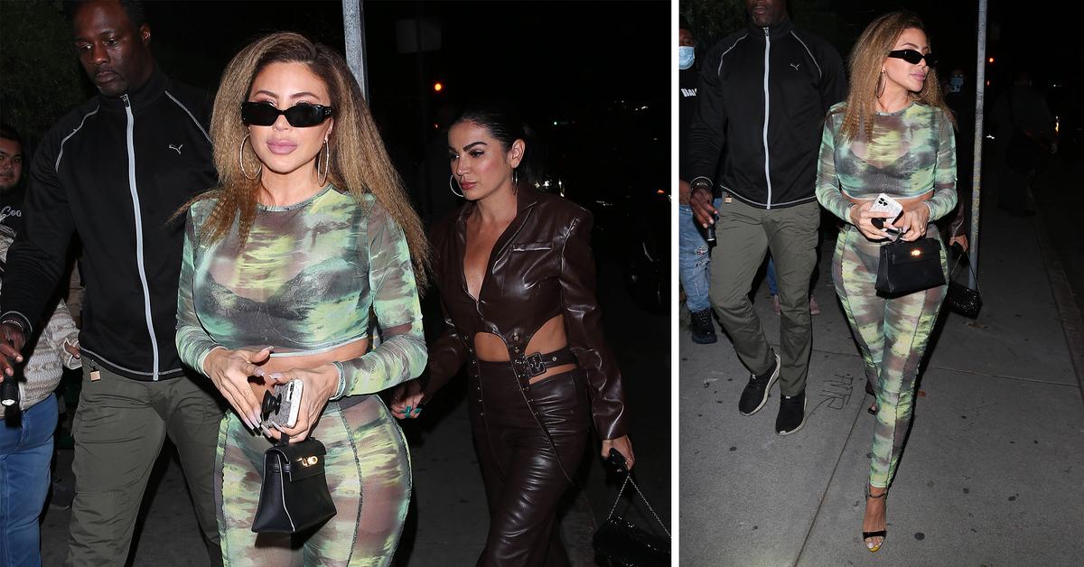Larsa Pippen Puts On A Show In Sheer Green Tie-Dye Outfit
