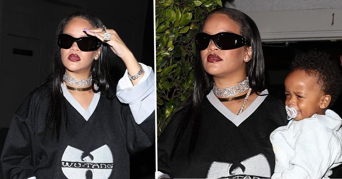 Pregnant Rihanna Dotes On Son As She Rocks Trendy Outfit: Photos