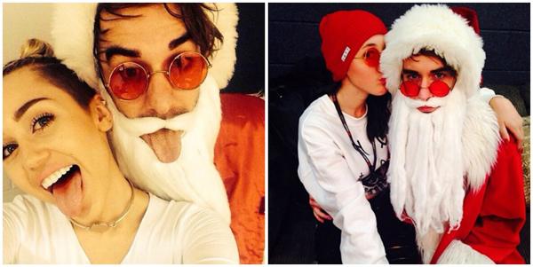 Miley Cyrus Noah Cyrus Santa