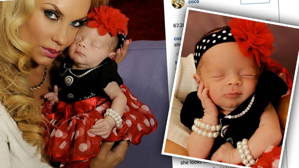 Coco Austin dresses up her baby daughter Chanel in pearls for