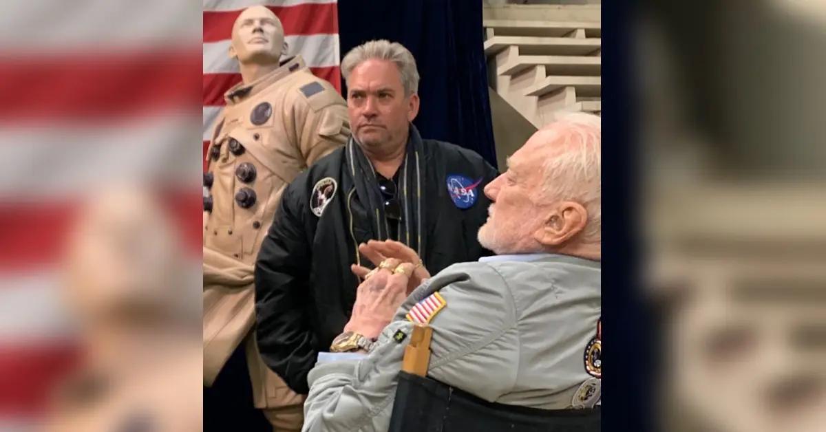 Image of Buzz Aldrin's friend said the astronaut is 'the reason' the U.S. is 'going back to the moon.'