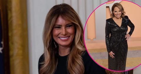 image and inset of Melania trump and Katie couric