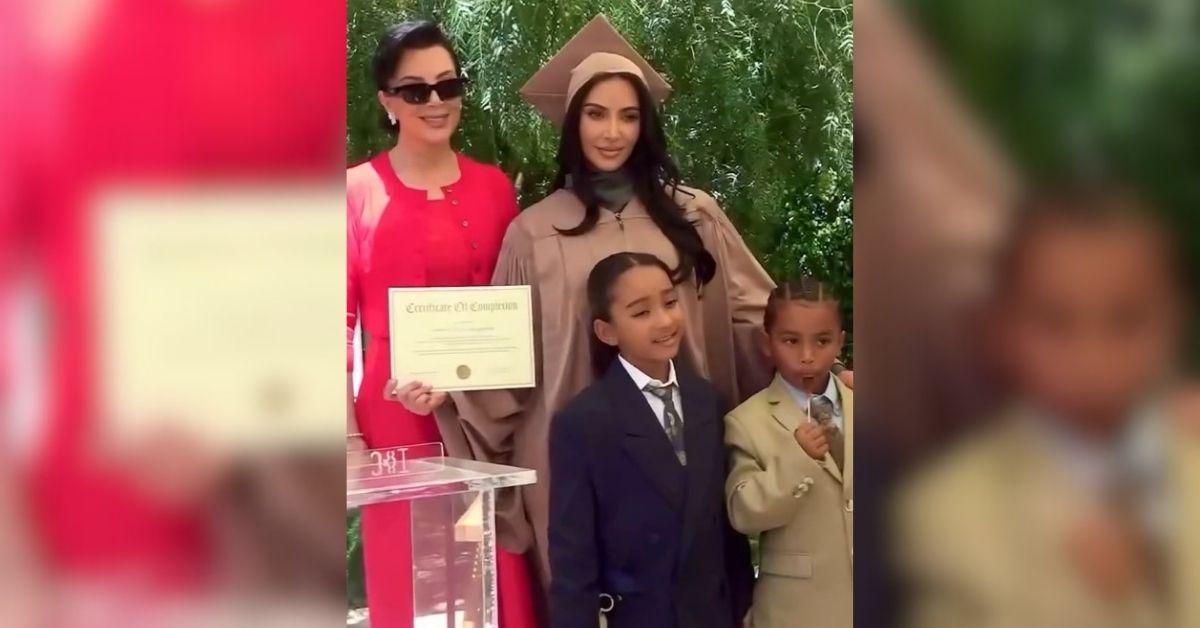 Photo of Kim Kardashian, Kris Jenner, and Kim's Children