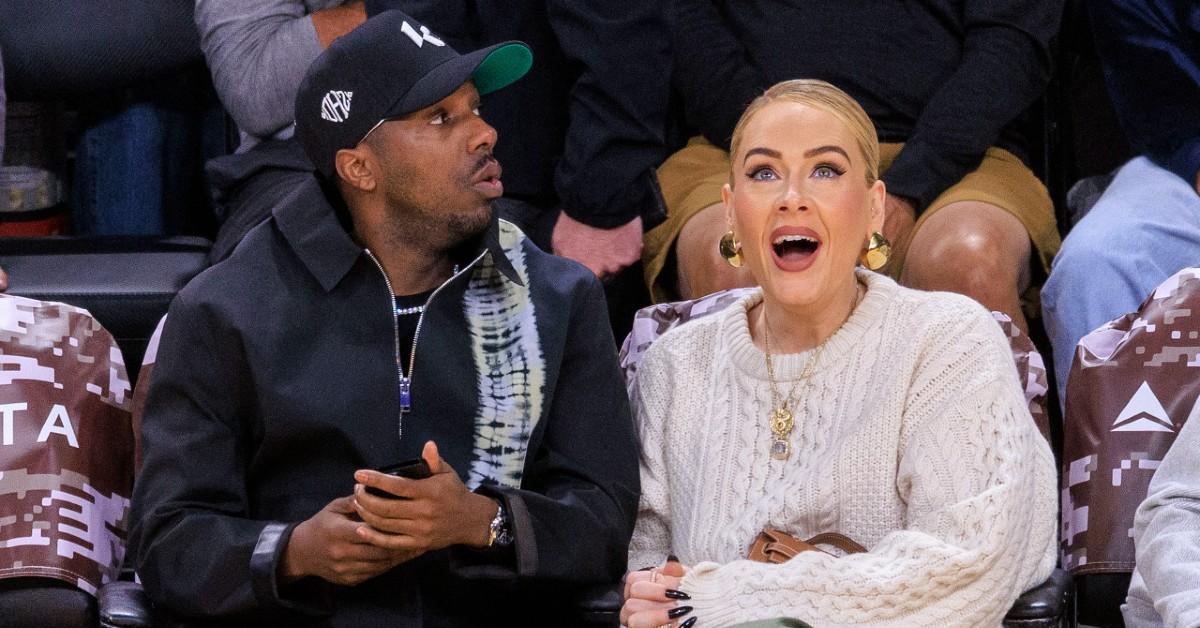 Photo of Rich Paul and Adele.