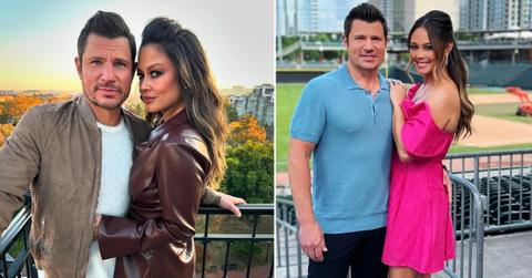 Composite photo of Nick Lachey and Vanessa Lachey.