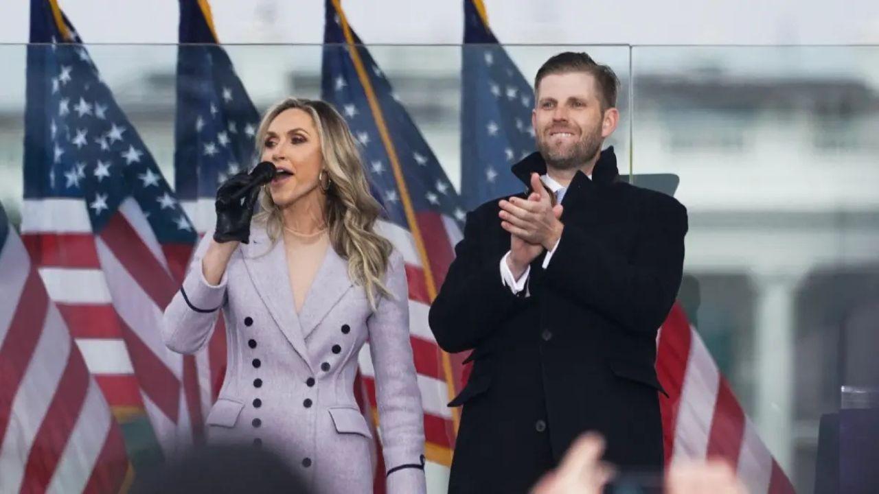 Photo of Critics were quick to bring up recent backlash Lara Trump received for checking her watch during Lindsey Graham's funeral.