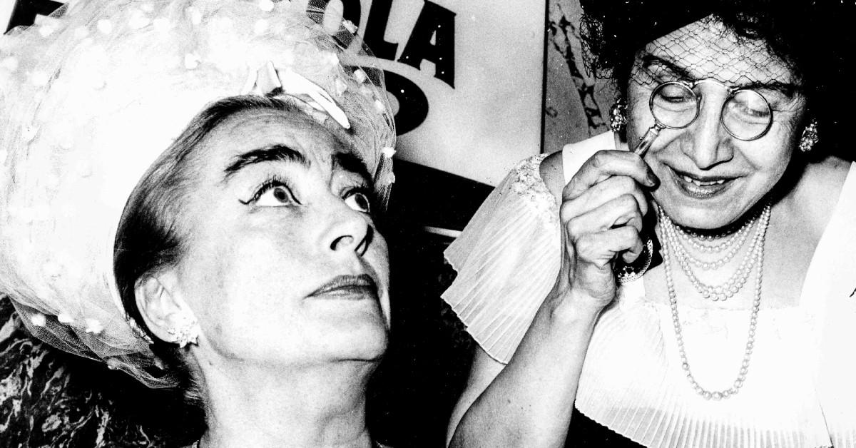 image of Joan Crawford and Bette Davis were apparently not in a feud. 