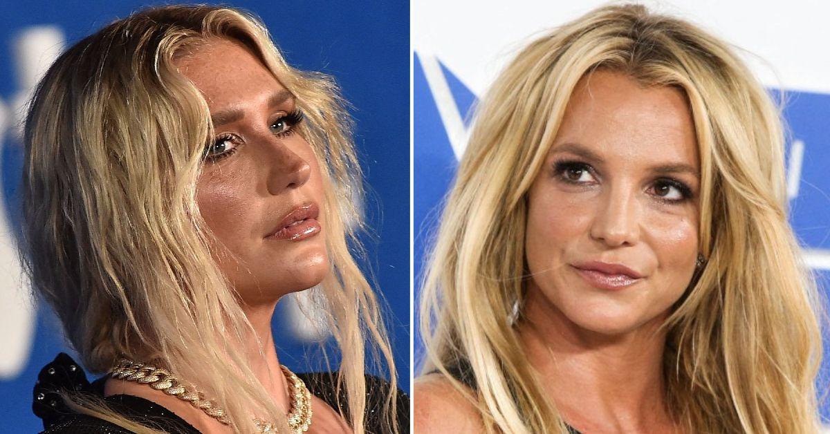 Composite photo of Kesha and Britney Spears.