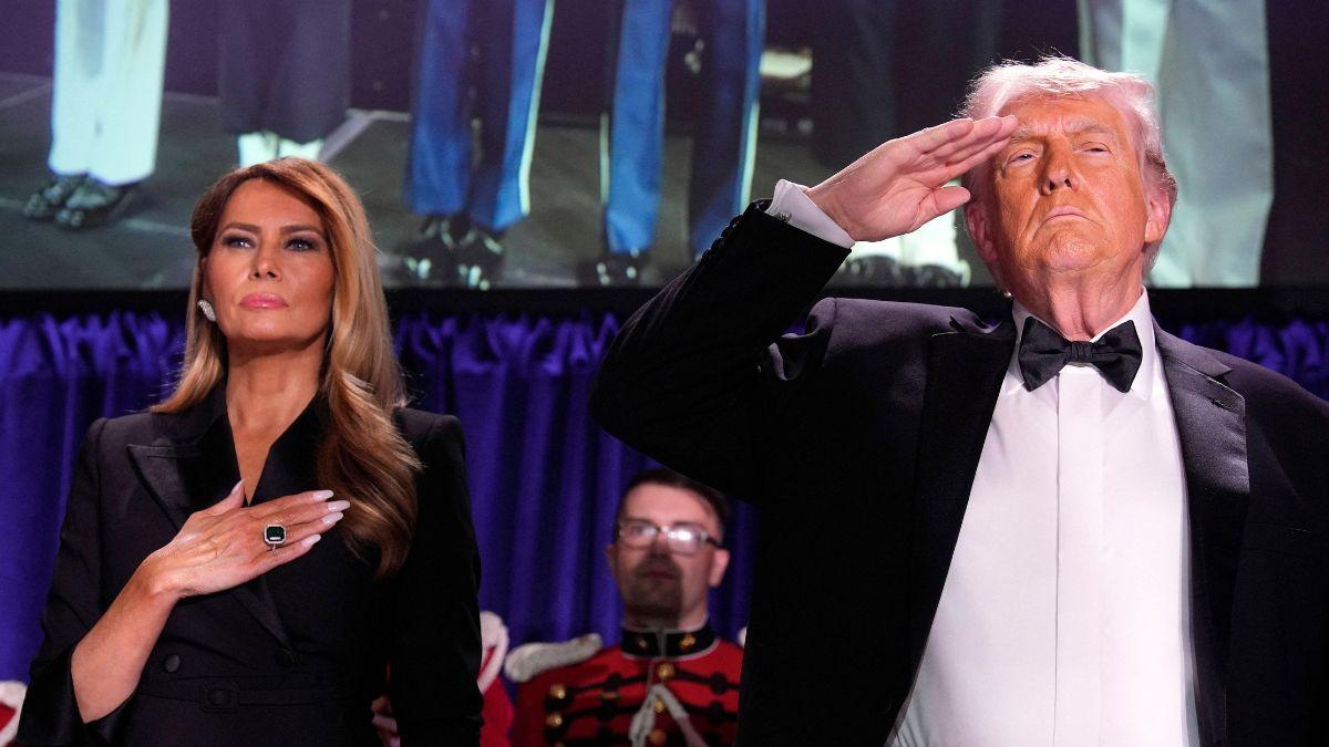 Image of Donald Trump confirmed he and Melania Trump are in 'perfect condition' after the shooting.