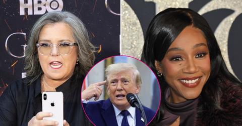 Composite photo of Rosie O’Donnell, Donald Trump and Tiffany Haddish.