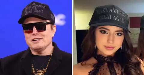 Composite photo of Elon Musk and Ashley St. Clair