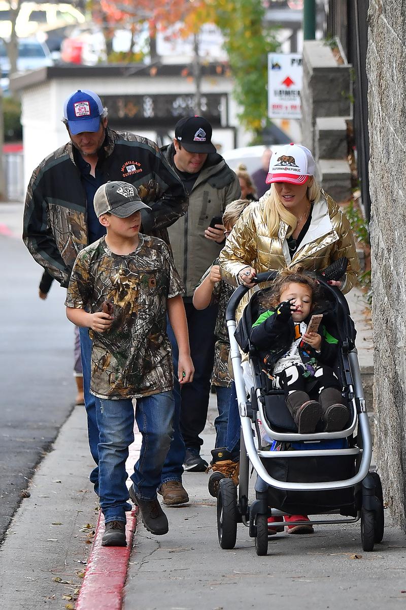 Gwen Stefani and Blake Shelton take the kids out on a road trip to Lake Arrowhead