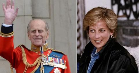 image split of princess Diana and prince Philip
