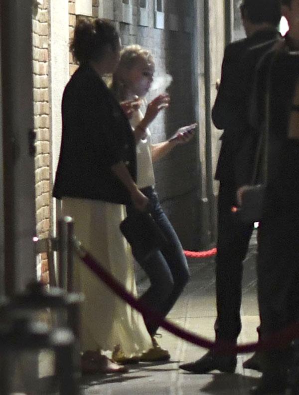 lily rose depp night smoking partying venice