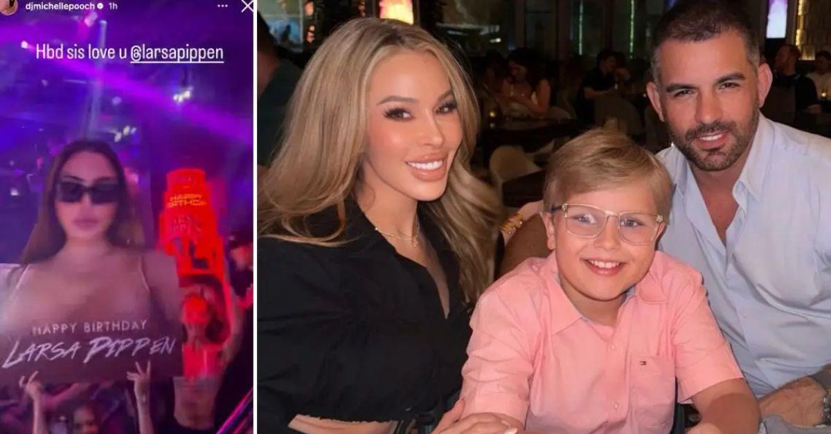 Composite photo of Larsa Pippen, Lisa Hochstein and Logan Hochstein