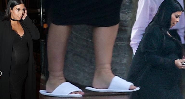 Kim Kardashian Has Swollen Feet And Finally Gives In To Ditching The Heels!