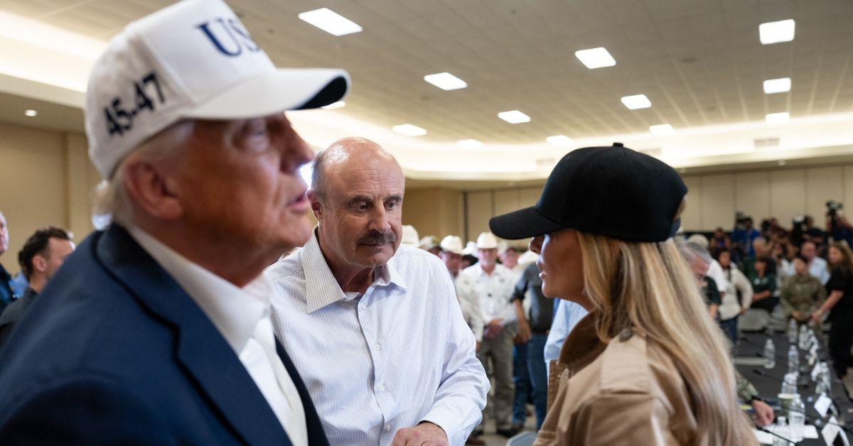 Photo of Donald Trump, Melania Trump and Dr. Phil