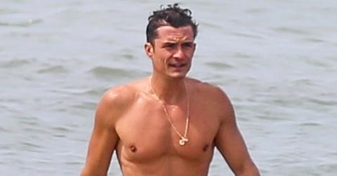 Orlando Bloom Abs Son Flynn France Photos Long