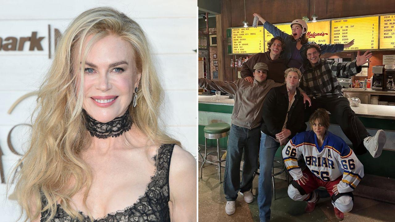 split pic of Nicole Kidman, Off Campus cast.