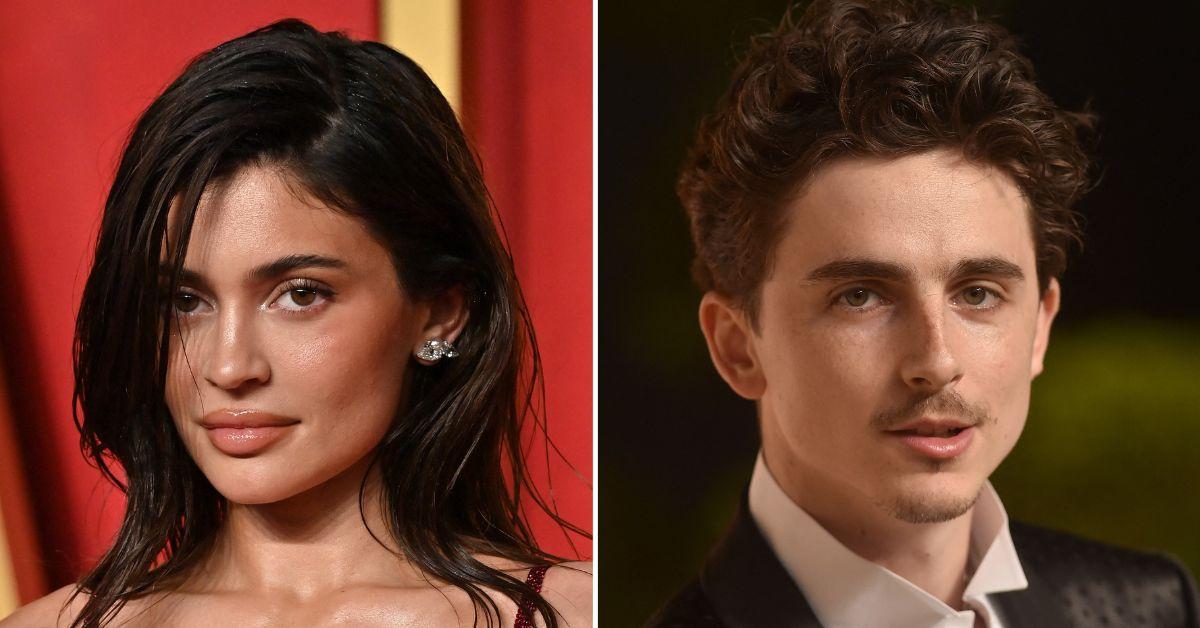 Composite photo of Kylie Jenner and Timothée Chalamet.