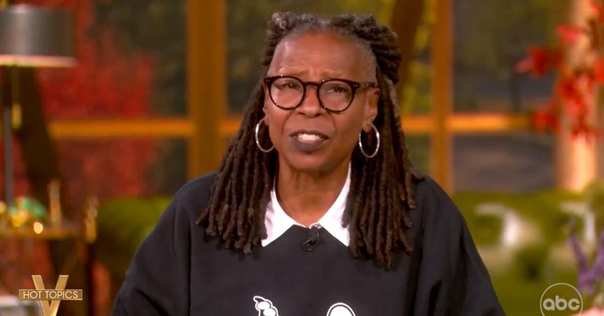 Photo of Whoopi Goldberg caught herself before cursing on 'The View' — though she was muted anyway.