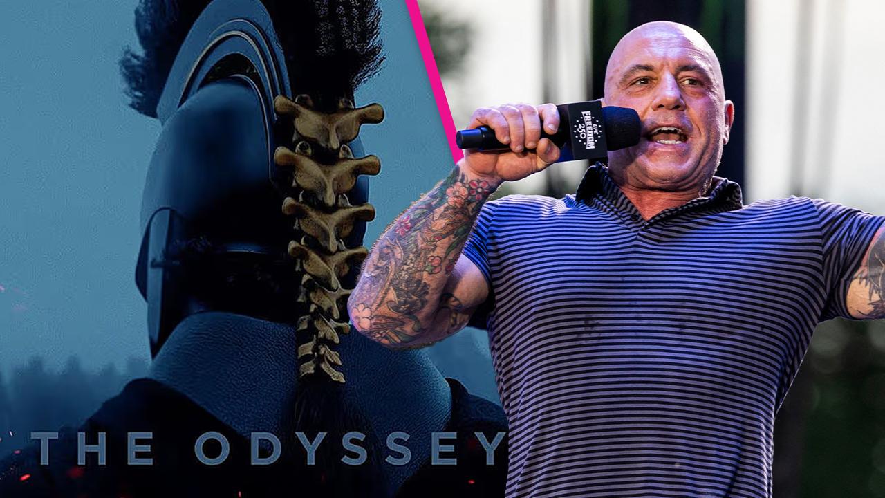 Composite photo of Joe Rogan and 'The Odyssey.'