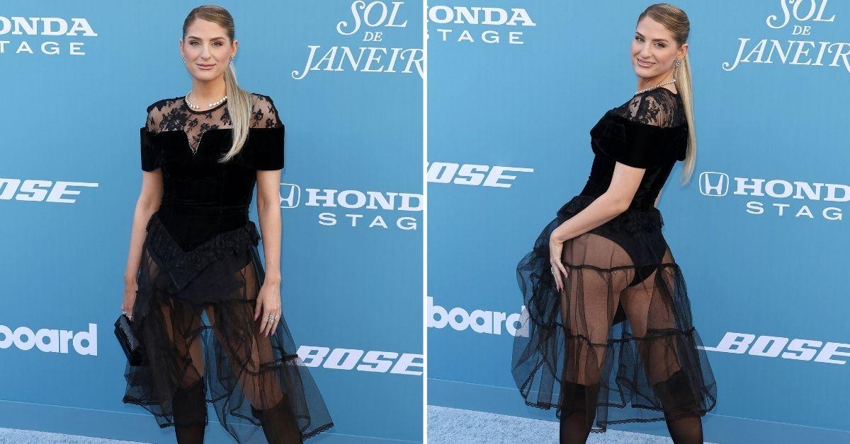 Image of Meghan Trainor developed a strength training routine at the gym.