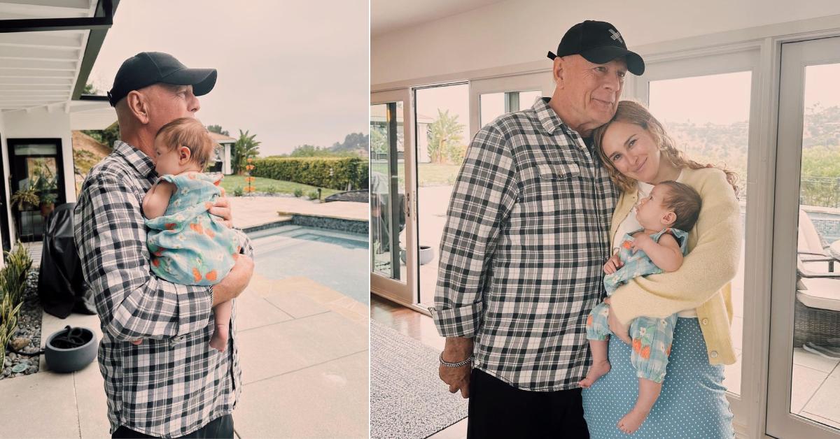 rumer bruce willis holding granddaughter treasure photos