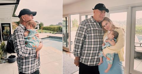 rumer bruce willis holding granddaughter treasure photos