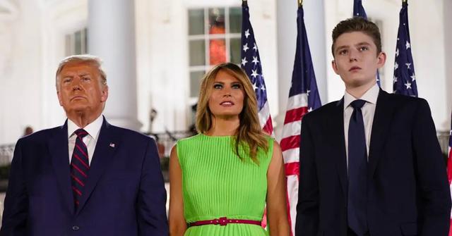 Melania Trump & Barron Leave Trump Tower On Donald's 77th Birthday