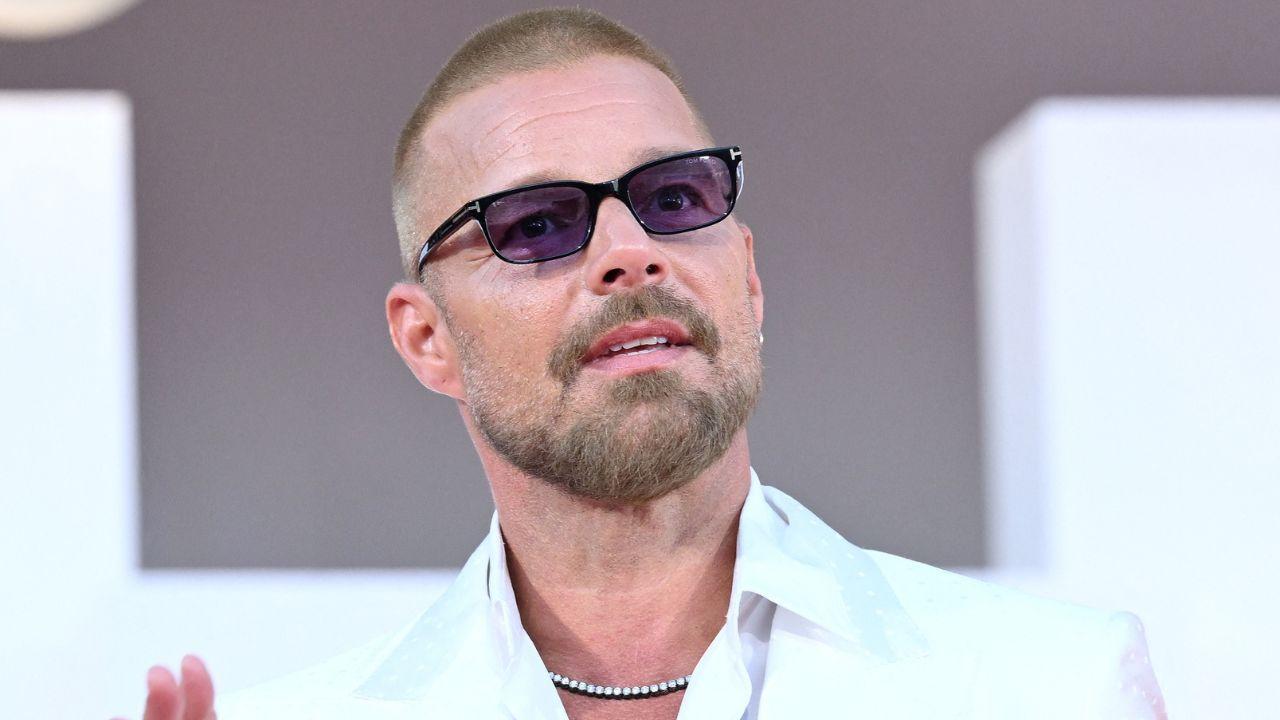 Image of Ricky Martin sported a bold new buzz cut and honey-blond hair at the 83rd Venice Film Festival.
