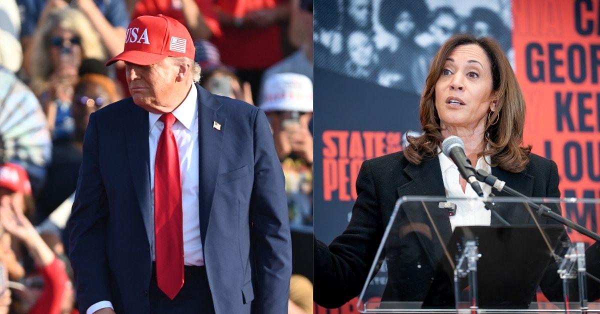 Composite Photos of Donald Trump and Kamala Harris