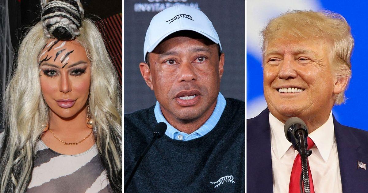 Photo of Aubrey O'Day, Tiger Woods and Donald Trump