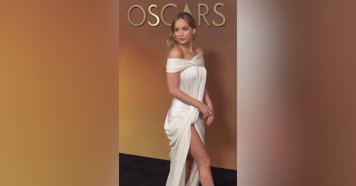 Image of Jennifer Lawrence was slammed for wearing a 'diaper' dress.
