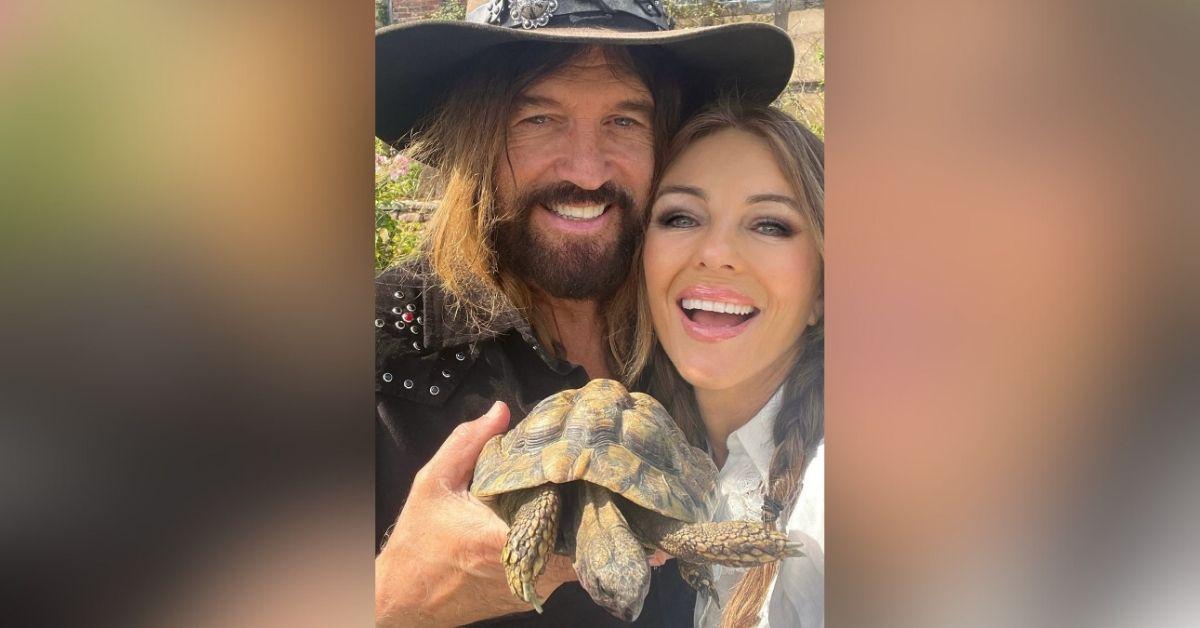 image of Elizabeth Hurley is also making headlines for her romance with Billy Ray Cyrus.