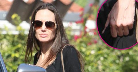 Angelina jolie spotted no ring hotel kids brad pitt divorce split hero