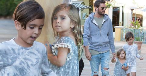 scott disick babysitting penelope and mason