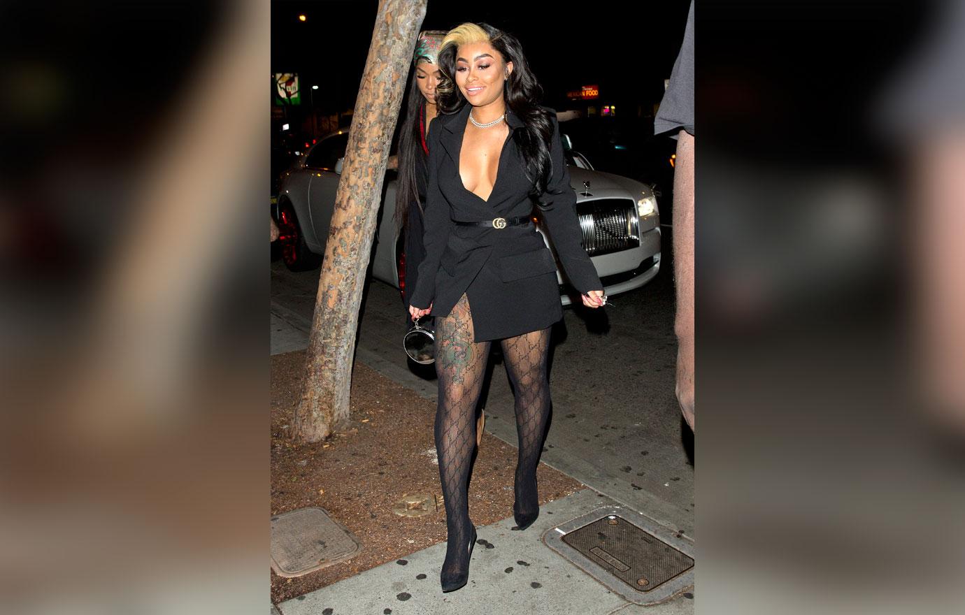 Blac Chyna suffers a &#8216;Nip Slip&#8217; as she arrives at Delilah Night Club in West Hollywood, CA