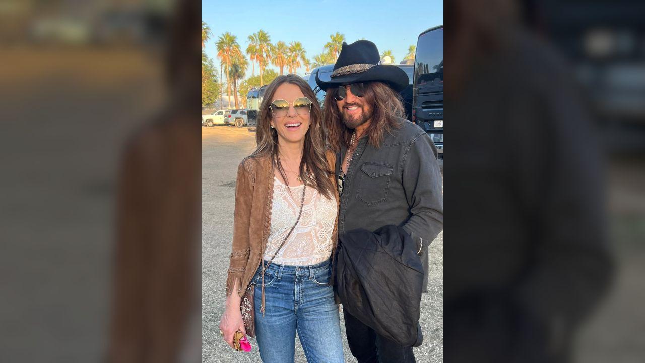 Photo of Elizabeth Hurley and Billy Ray Cyrus have been dating since last year.